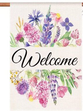Welcome Flag Double Sided Farmhouse Flag Home & Yard Hanging Patio Flag Lawn Dec